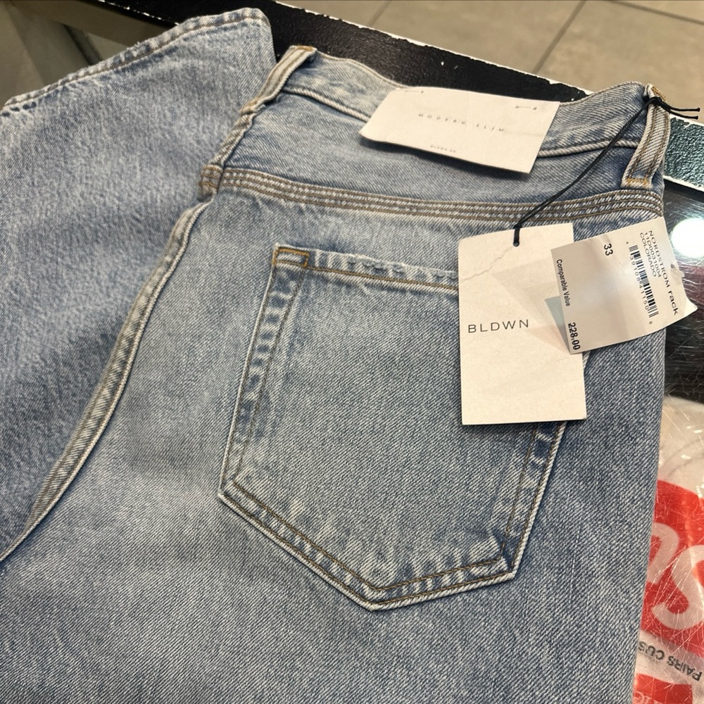 BLDWN Slim Modern Jeans Size 33 Light Blue Men's $228